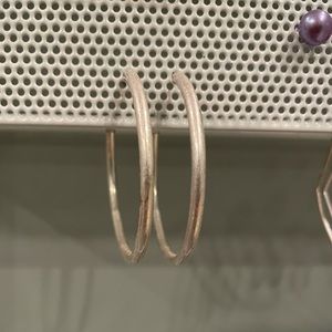 Silver Large Hoop Earrings